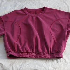 Lululemon Athletica Pullover Short Sleeve Cropped Top Size 10
